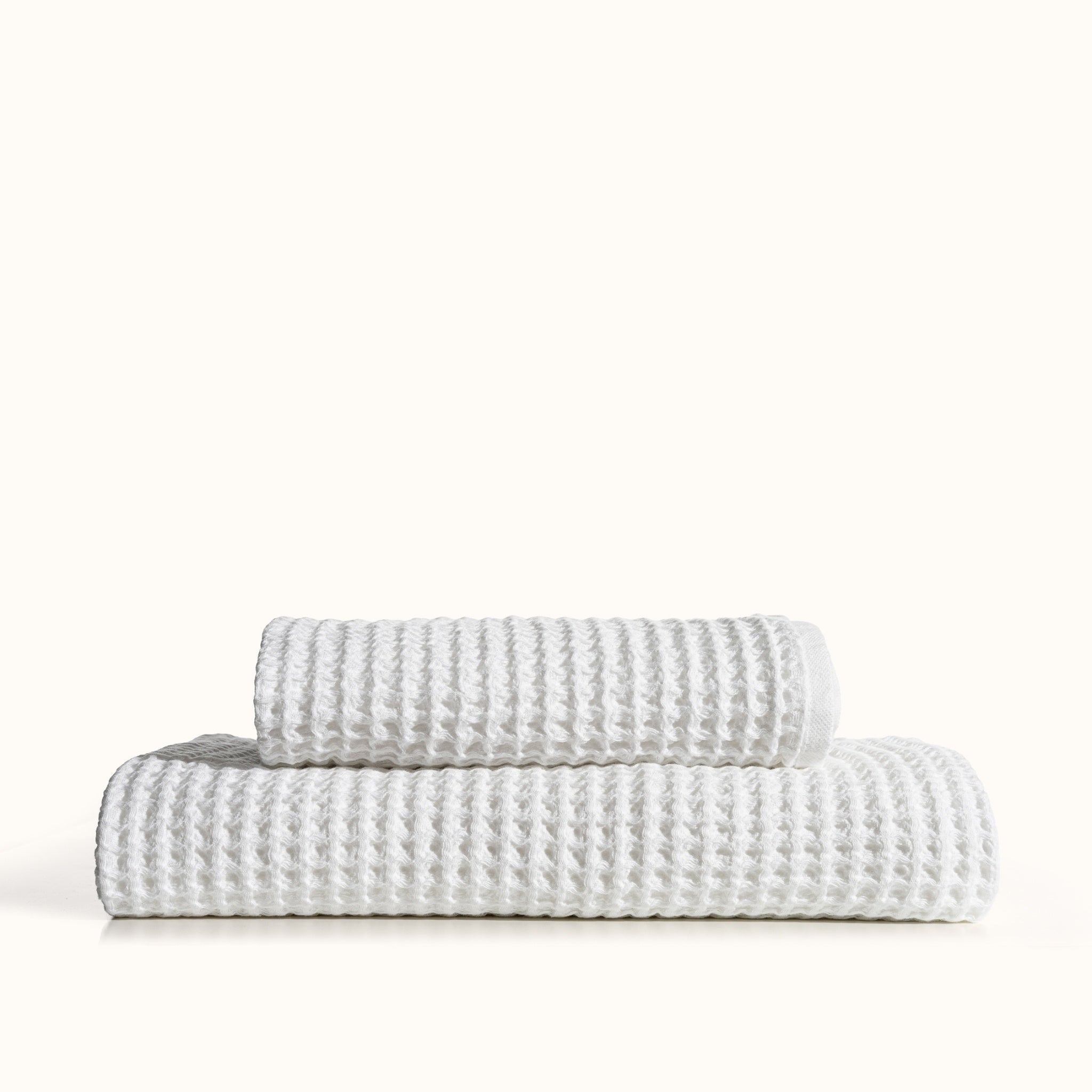 Waffle Towels - White