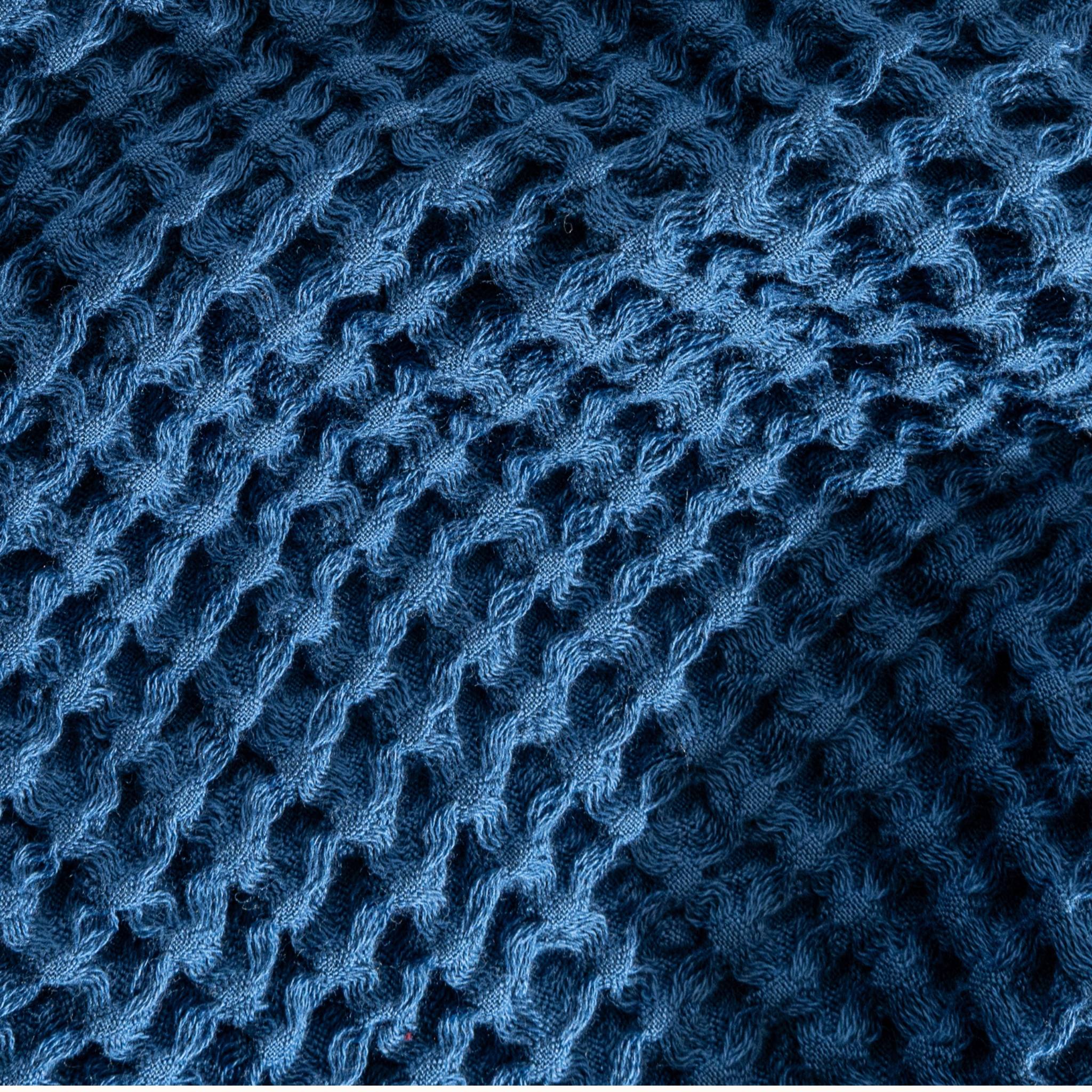 Waffle Towels - Marine Blue