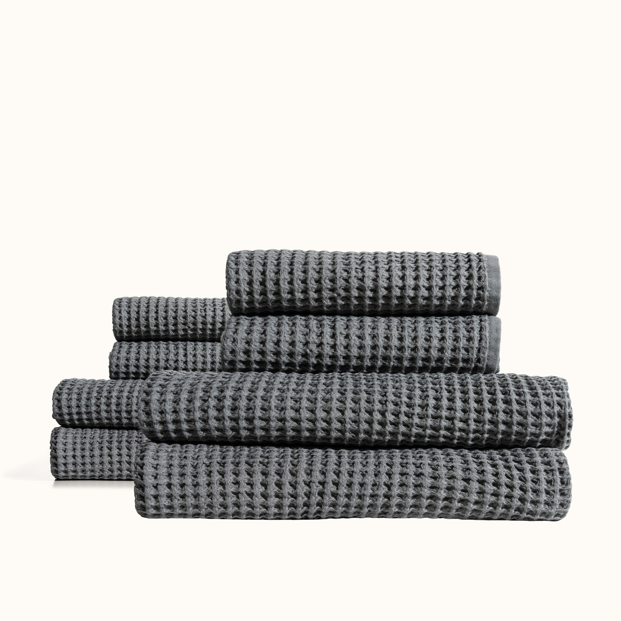 4 + 4 Waffle Towel Bundle - Slate